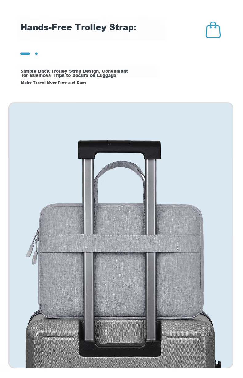 BRINCH Full-Open Laptop Briefcase 15.6/16 Inch Unisex Business Lightweight Laptop Bag 7