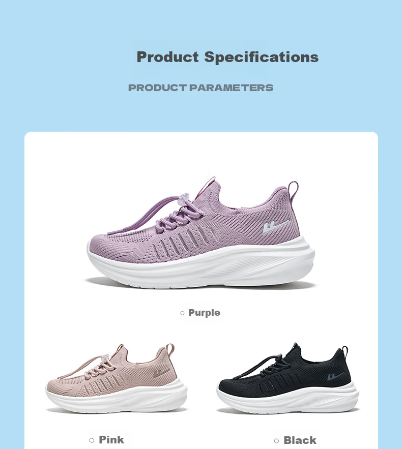 Warrior Women's Shoes 2026 Spring New Soft Sole Mesh Sports Shoes Slip-On for Middle-Aged and Elderly Moms 1282 Purple Size 37 20