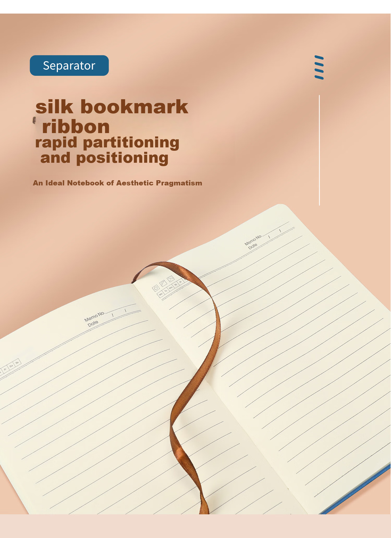 Aohan Simple 200-Page Thickened A5 Sheepskin Cover High-Value Business Notebook Work Meeting Diary Student Customizable Logo Gift Box Single Mist Blue 9