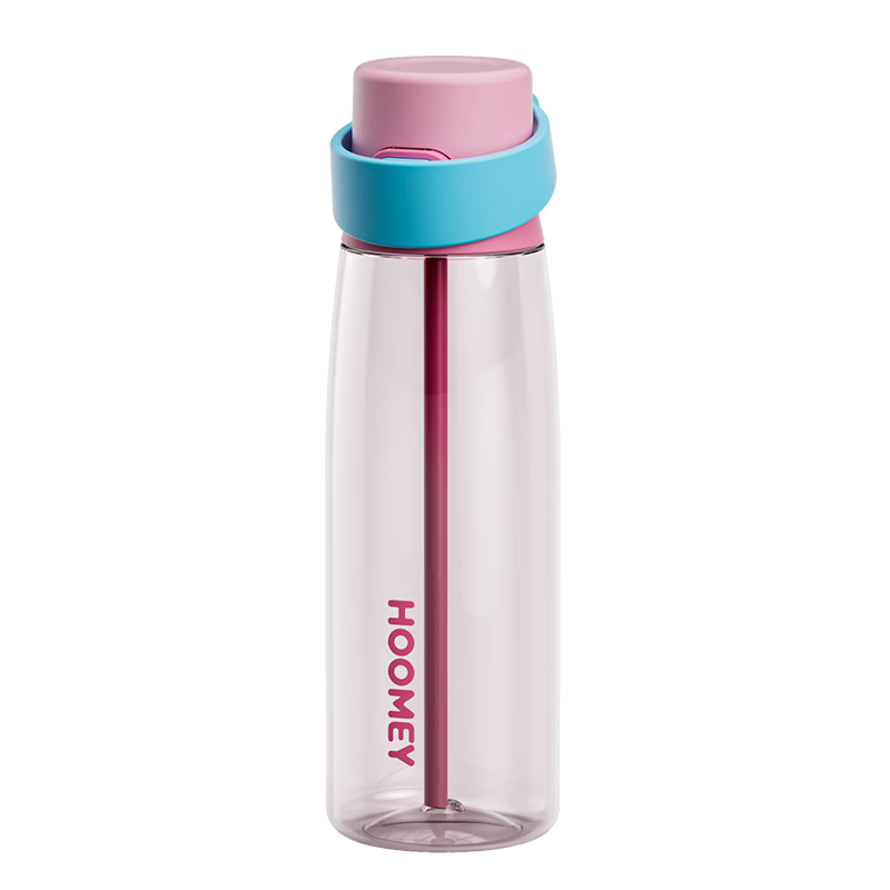 HOOMEY Straw Water Bottle High-Value Women's 2026 New Large Capacity Portable Plastic Sports Cup Tritan Summer