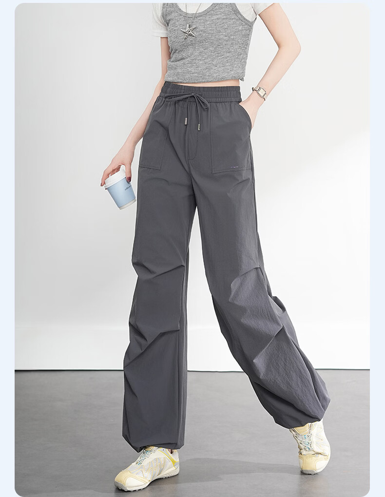 Langsha Women's Outdoor Work Pants Summer Thin Breathable Quick-Dry Ice Silk Sun Protection Tactical Hiking Straight-Leg Trousers 20