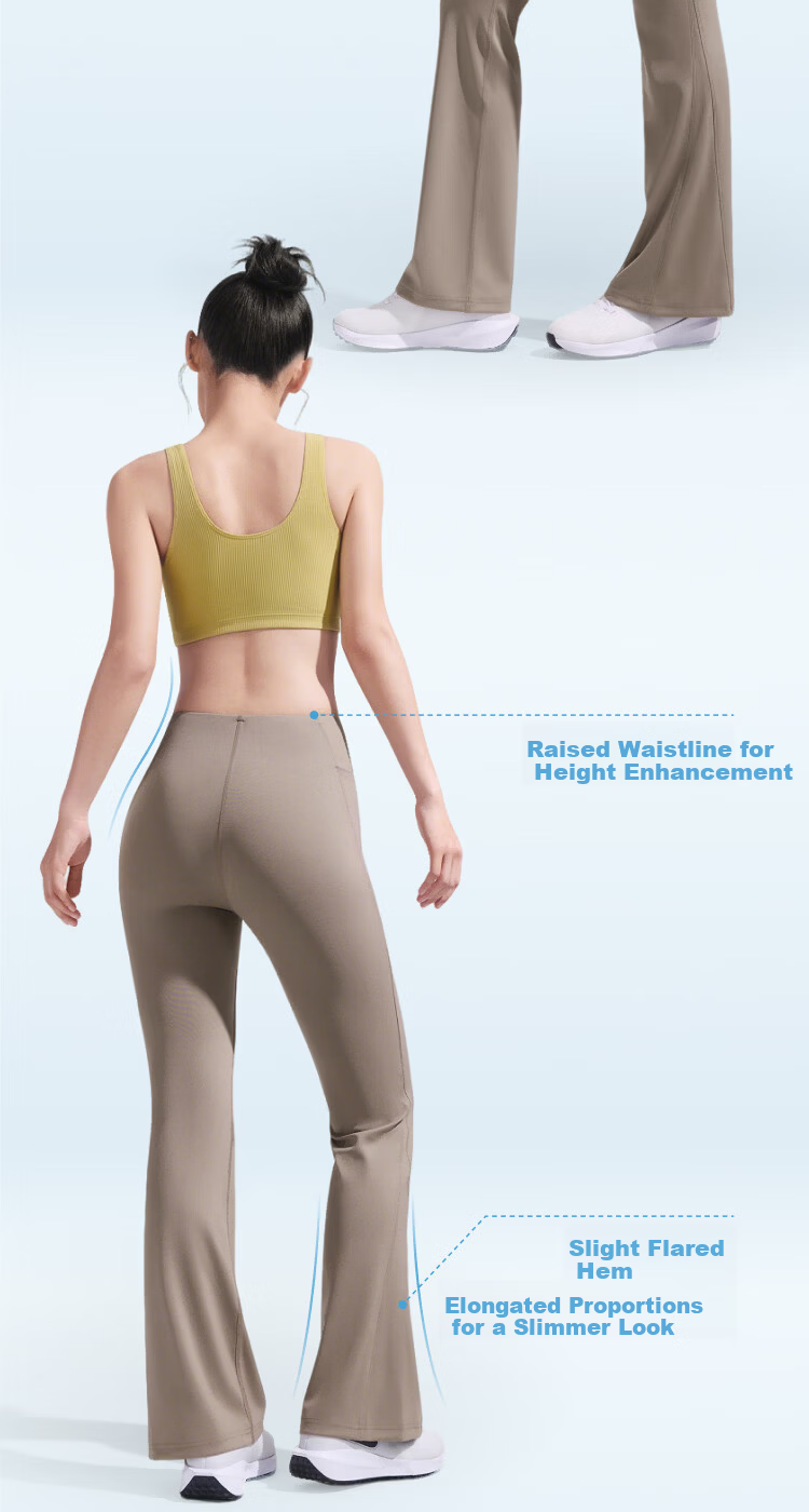 Beneunder High Elasticity Flared Casual Pants for Women Slim Breathable Flared Trousers Elastic Shaping Versatile EL110 5