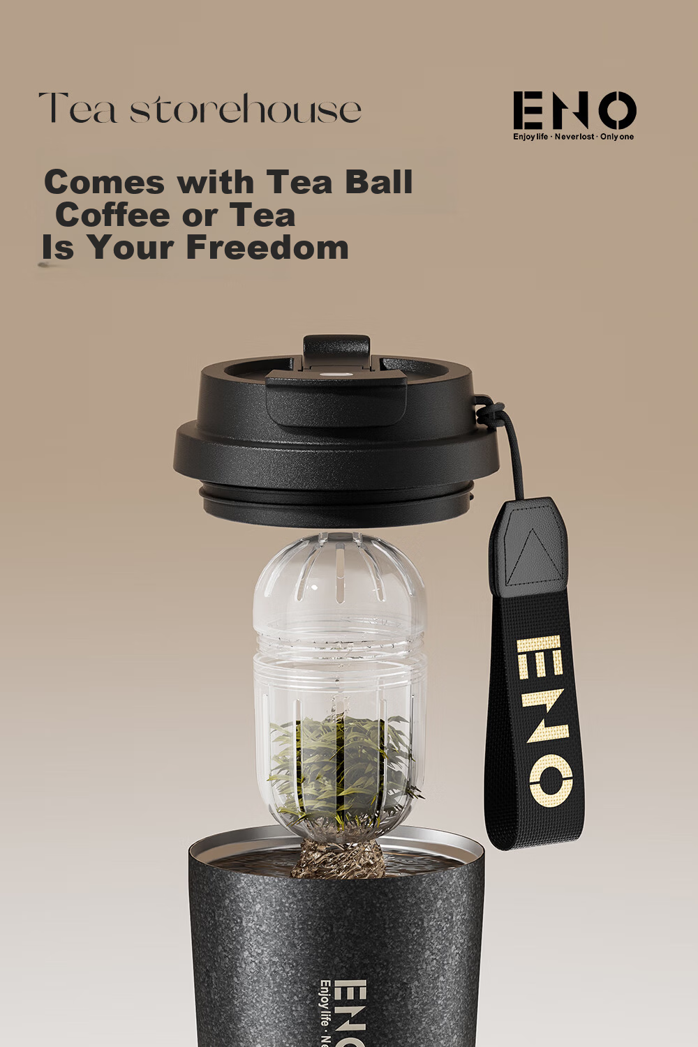 Eno Coffee Insulated Tumbler Men's Portable High-End Travel Water Bottle 2025 New Model 13