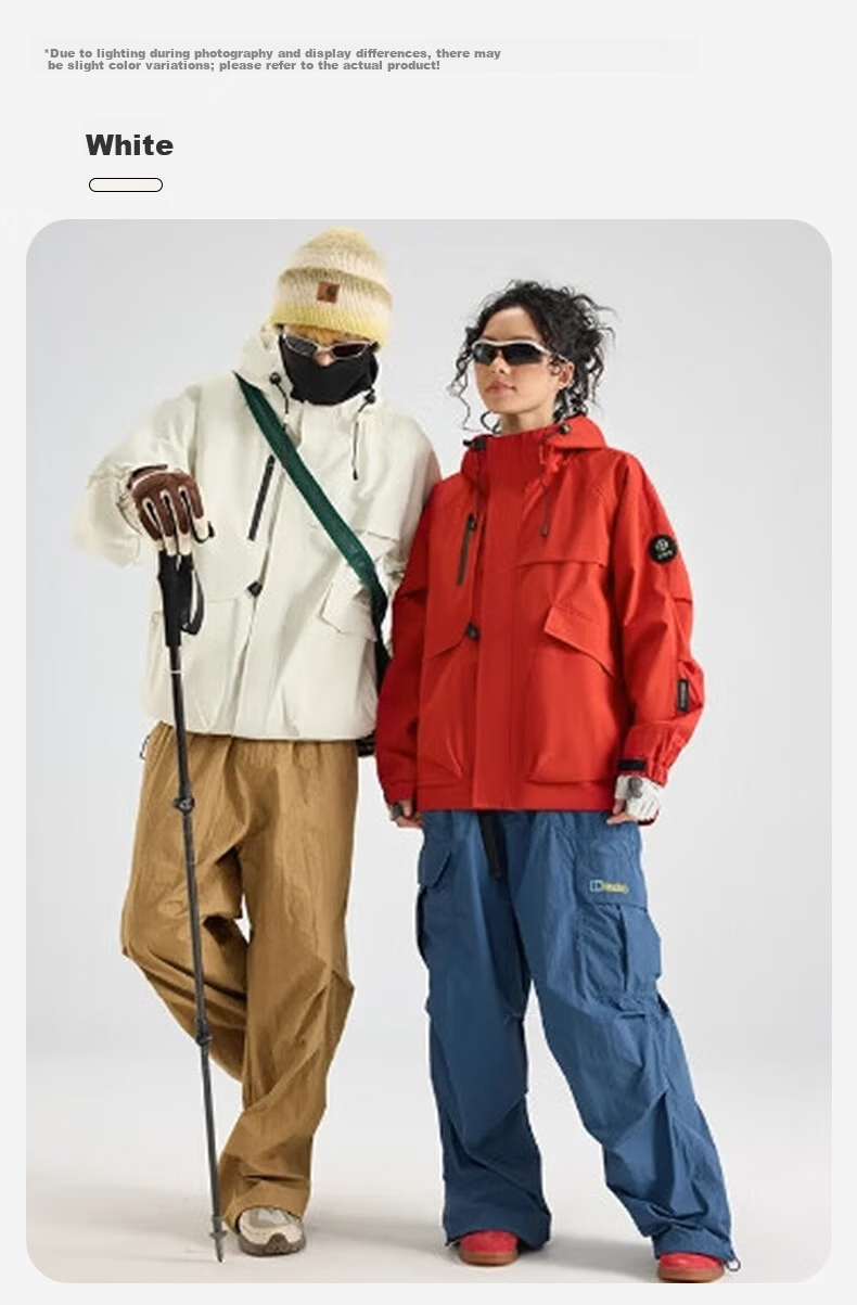 BOPRUIEY Unisex Outdoor Waterproof Windproof Hooded Jacket Autumn American Style Hiking Mountaineering Coat 16