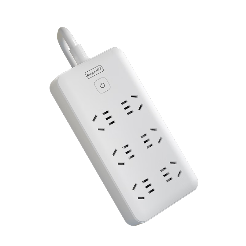 Lengon Safety Power Strip, Master Control 6 Outlets 1.8 Meters, Power Bar/Extension Cord/Power Strip/Outlet Board/Docking Board for Dormitory, Home And Office Use R306-1.8