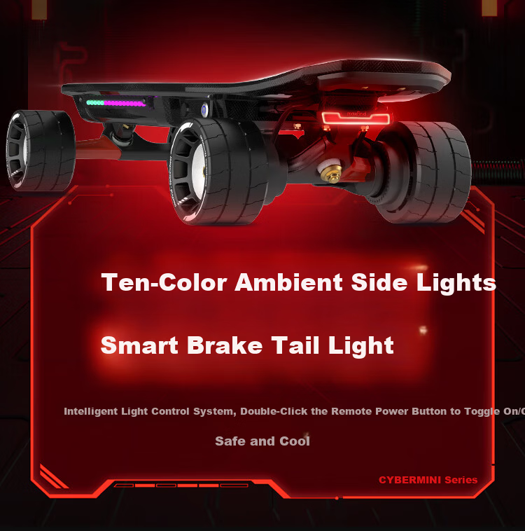 Maxfind Electric Skateboard Four-Wheel Long-Range 60KM Dual-Drive Longboard Adult Commuter Portable Remote Control Kids Skateboard 9