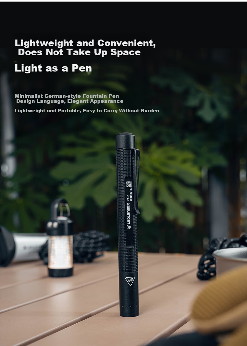 LED LENSER High-Power P4 Pen-Style Portable EDC Flashlight Battery-Powered 8