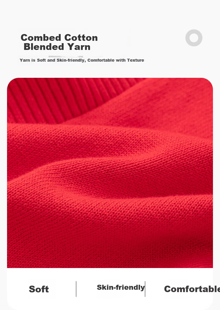 Balabala Kids Sweater Boys Girls V-Neck Knitted Cardigan Horse Patch Red New Year Outfit 6