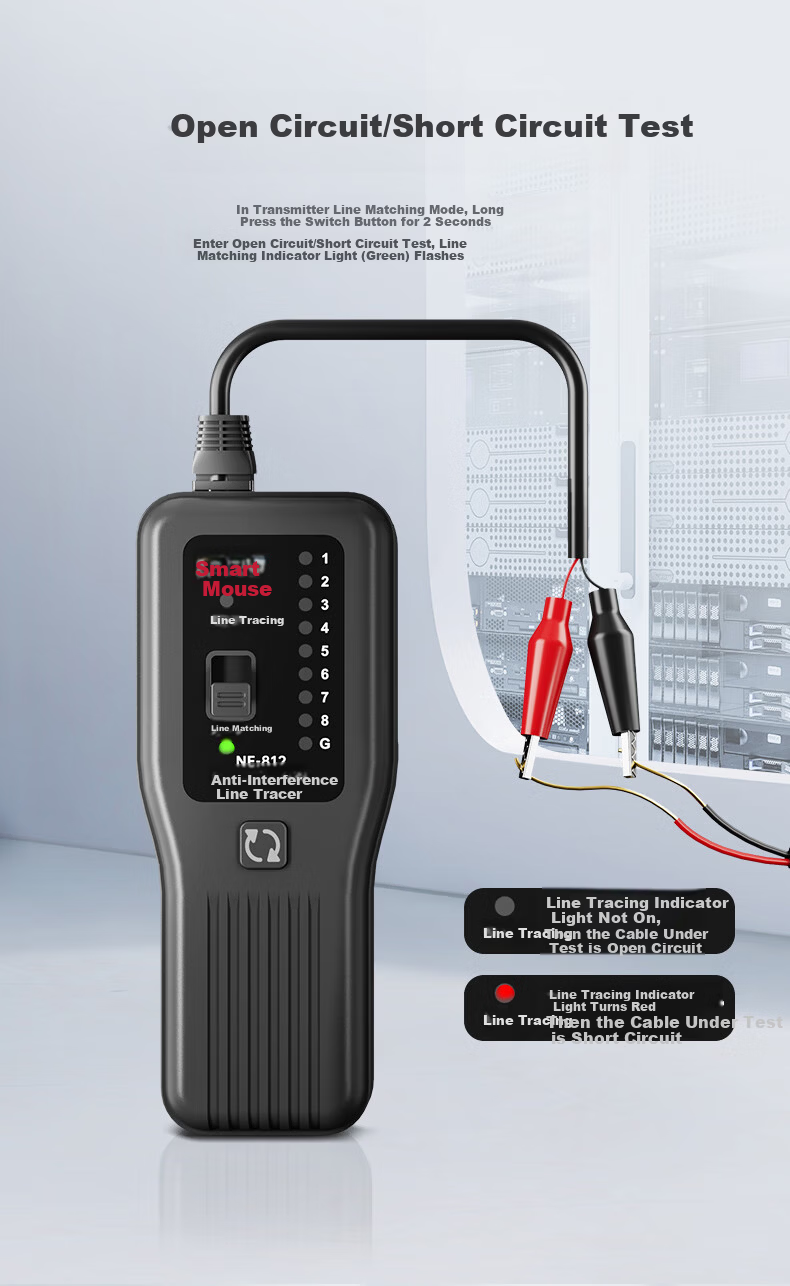 Smart Mouse NF-812 Network Cable Tester Multifunctional Line Tracker Signal Tester Inspection Tool Set 9