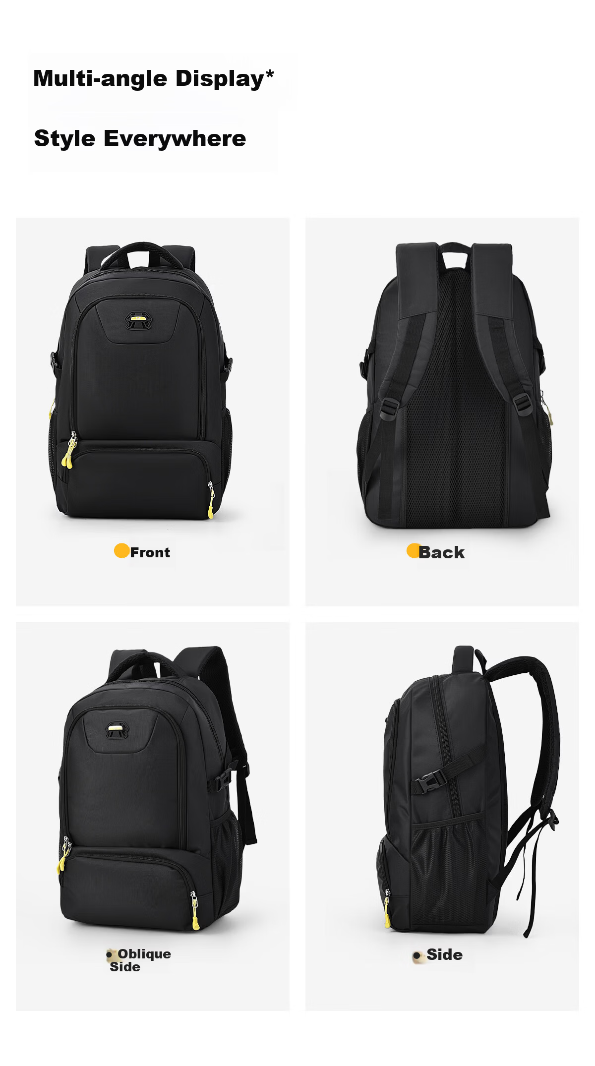 361° Large Capacity Boys' School Backpack for Middle and High School Students, Pressure-Relief Ergonomic Anti-Sagging Lightweight Primary School Student Shoulder Bag 19