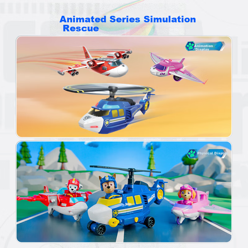 PAW PATROL Chase Rescue Airplane Toy Patrol Car for Boys and Girls Ages 3-6 Birthday Gift