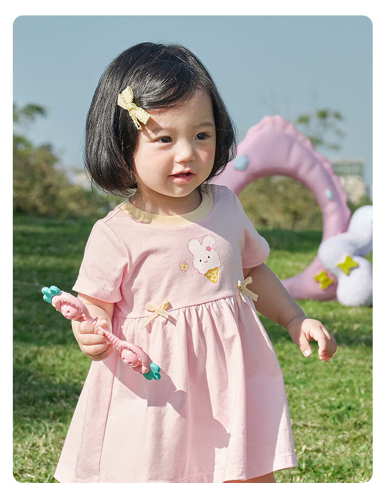 Balabala Kids Dress Baby Dress 2026 Summer New Girls Princess Dress Cotton Breathable Cute 31