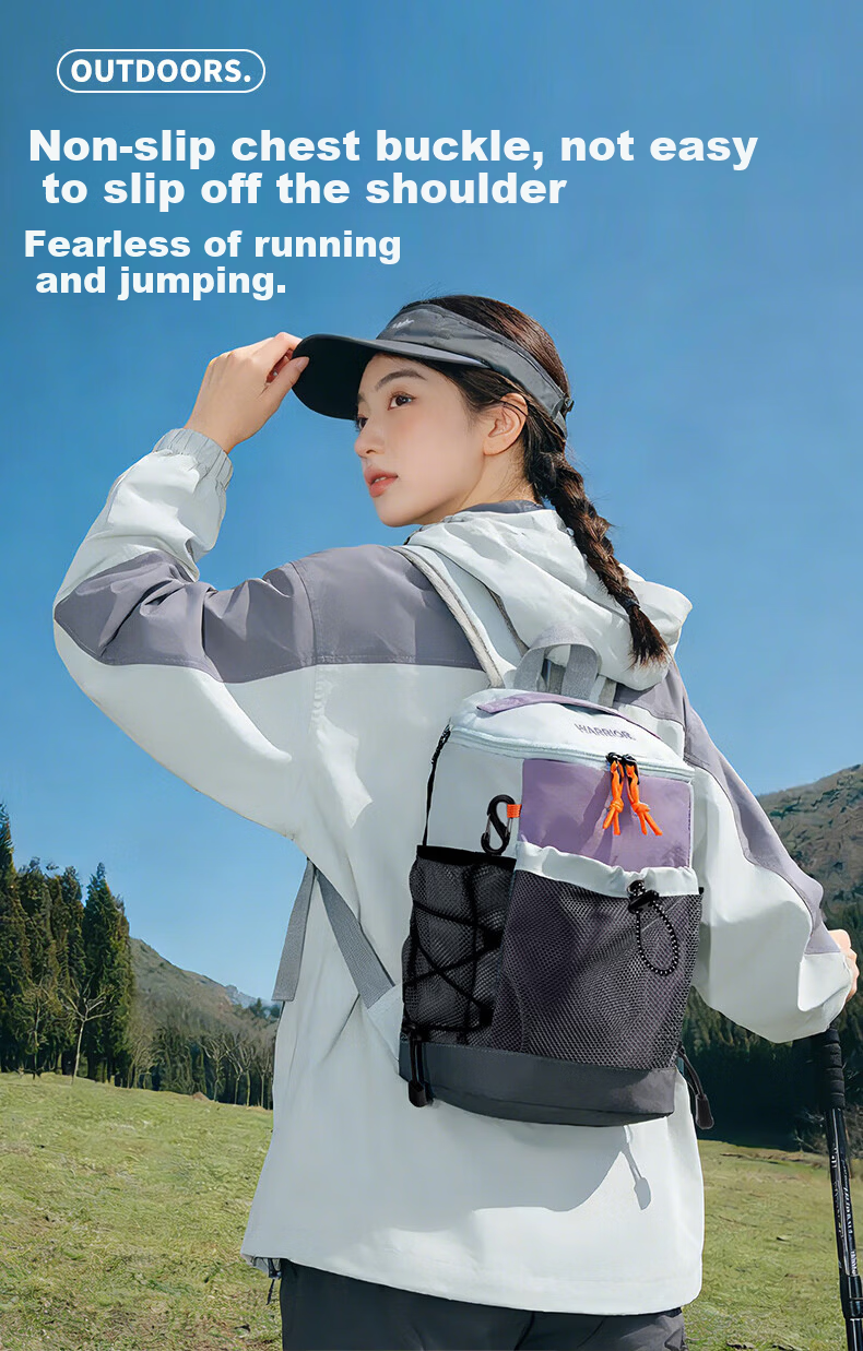 Warrior Outdoor Large Capacity Lightweight Stylish Water-Resistant Casual Hiking Backpack Travel Bag for Men and Women School Bag 12