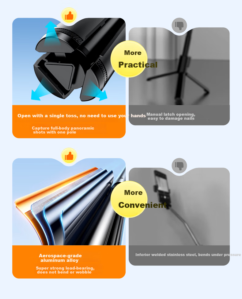 Zhiguozhe 1.8m Aluminum Alloy Selfie Stick Phone Holder Floor Stand 360° Rotation Anti-Shake Follow Shooting Automatic Tripod Portable Travel 2026 New Model 7