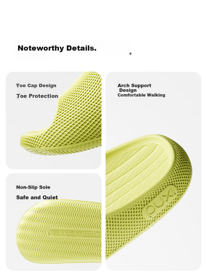Puxi Summer New Thick Sole EVA Slippers Men Odorless Home Shower Non-Slip Couple Water Blue Size 39-40 11