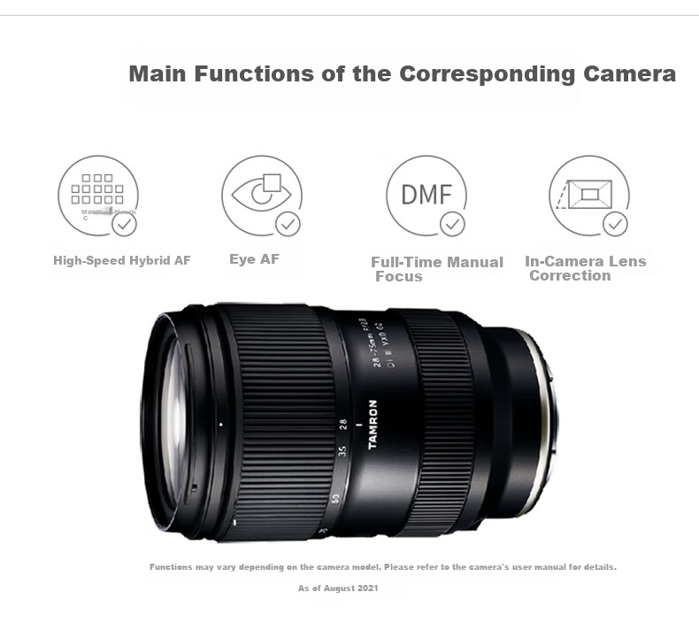 Tamron 28-75mm F/2.8 Di III VXD G2 Second Generation Large Aperture Standard Zoom Lens for Sony Mirrorless Cameras Landscape Portrait Sony E-Mount Youth Edition 7