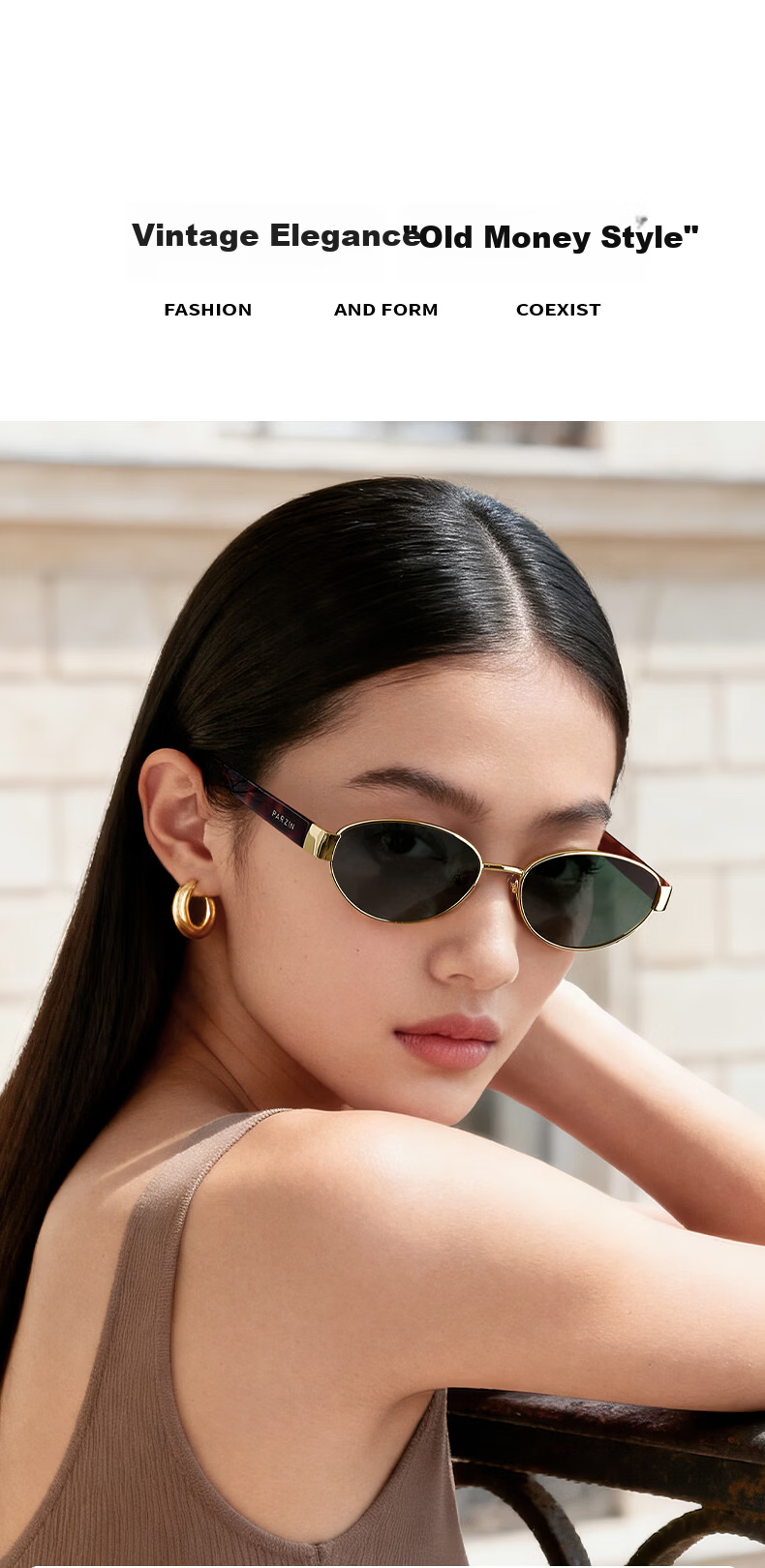 PARZIN Polarized Sunglasses Women 2026 New Vintage Style Relaxed Fit Sun Protection Driving Sunglasses Men PZ8601 2