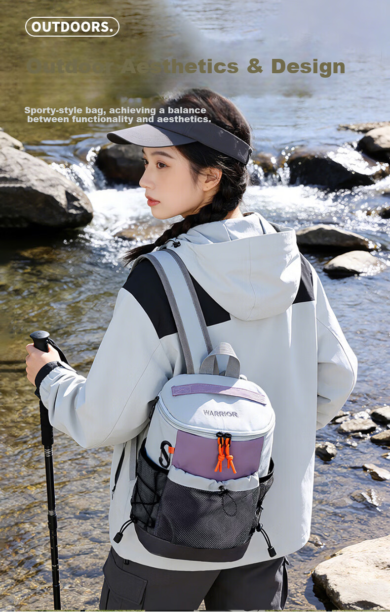 Warrior Outdoor Large Capacity Lightweight Stylish Water-Resistant Casual Hiking Backpack Travel Bag for Men and Women School Bag 9