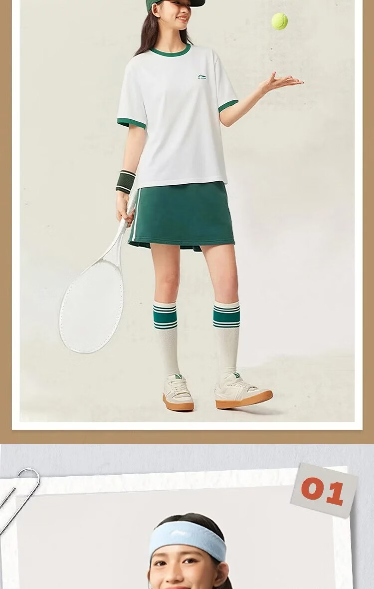 LI-NING Women's Summer Sports T-Shirt Comfortable Breathable Cool Short Sleeve Fashion Casual Versatile Tee Top 6