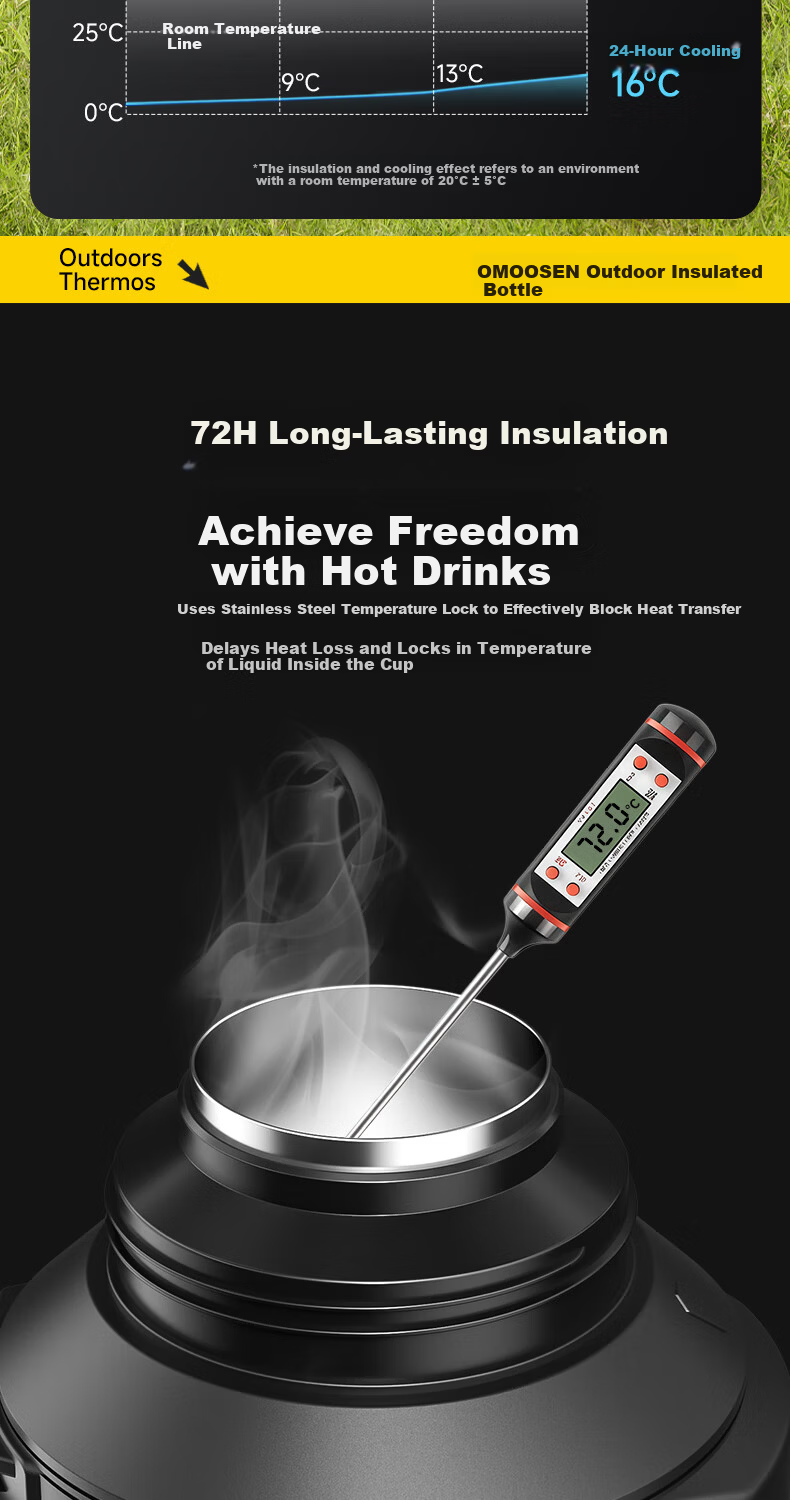 XDO Insulated Thermal Flask Large Capacity Outdoor Car Travel Water Bottle 316 Stainless Steel Lid Portable Home Use 7