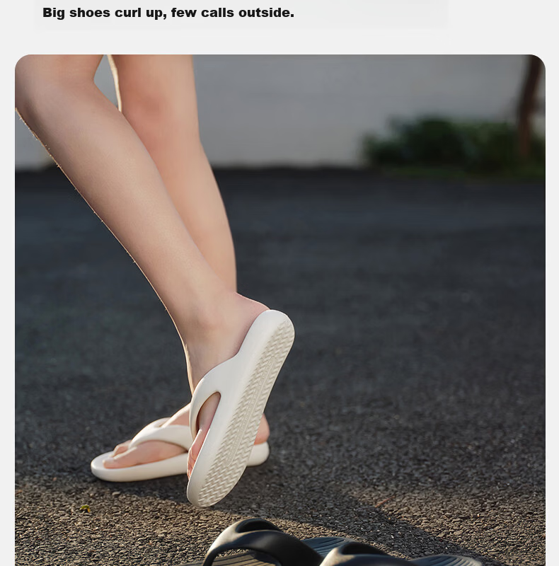 Puxiqingsha Women's New Soft Sole Non-Slip Flip Flops, Wearable Beach Slippers for Men, Cloud White, Size 40-41 10