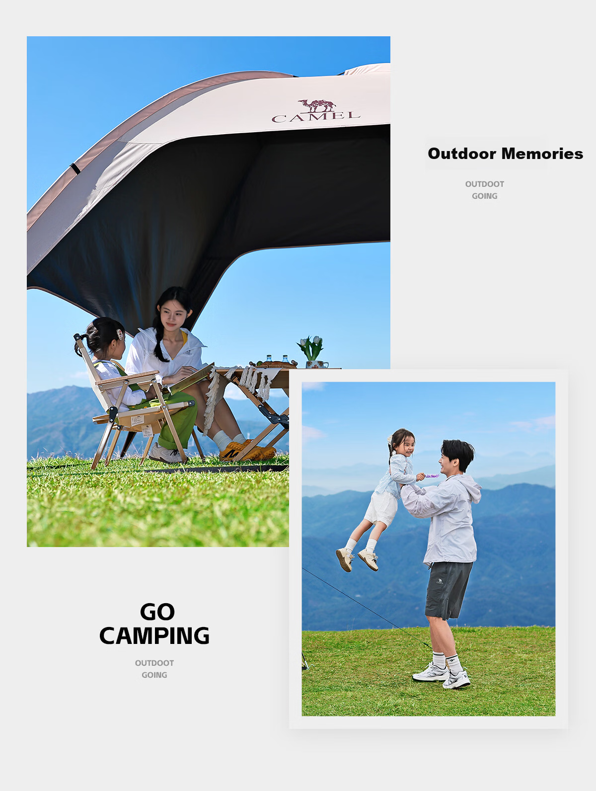 CAMEL Dome Canopy Tent Outdoor Camping Integrated Sunshade Black Coated Easy Quick-Open Umbrella Fabric 2025 New Model 4002 28