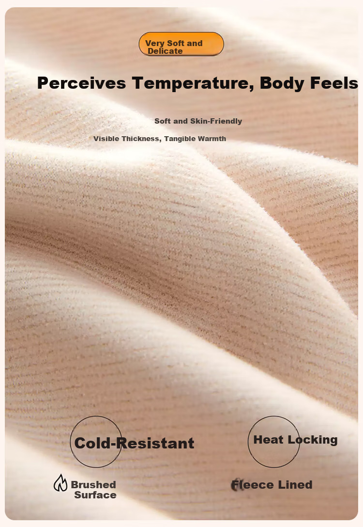MiiOW [Cashmere Silk] Men's Thermal Underwear Plus Size Fleece Lined Thickened Warm Set 1