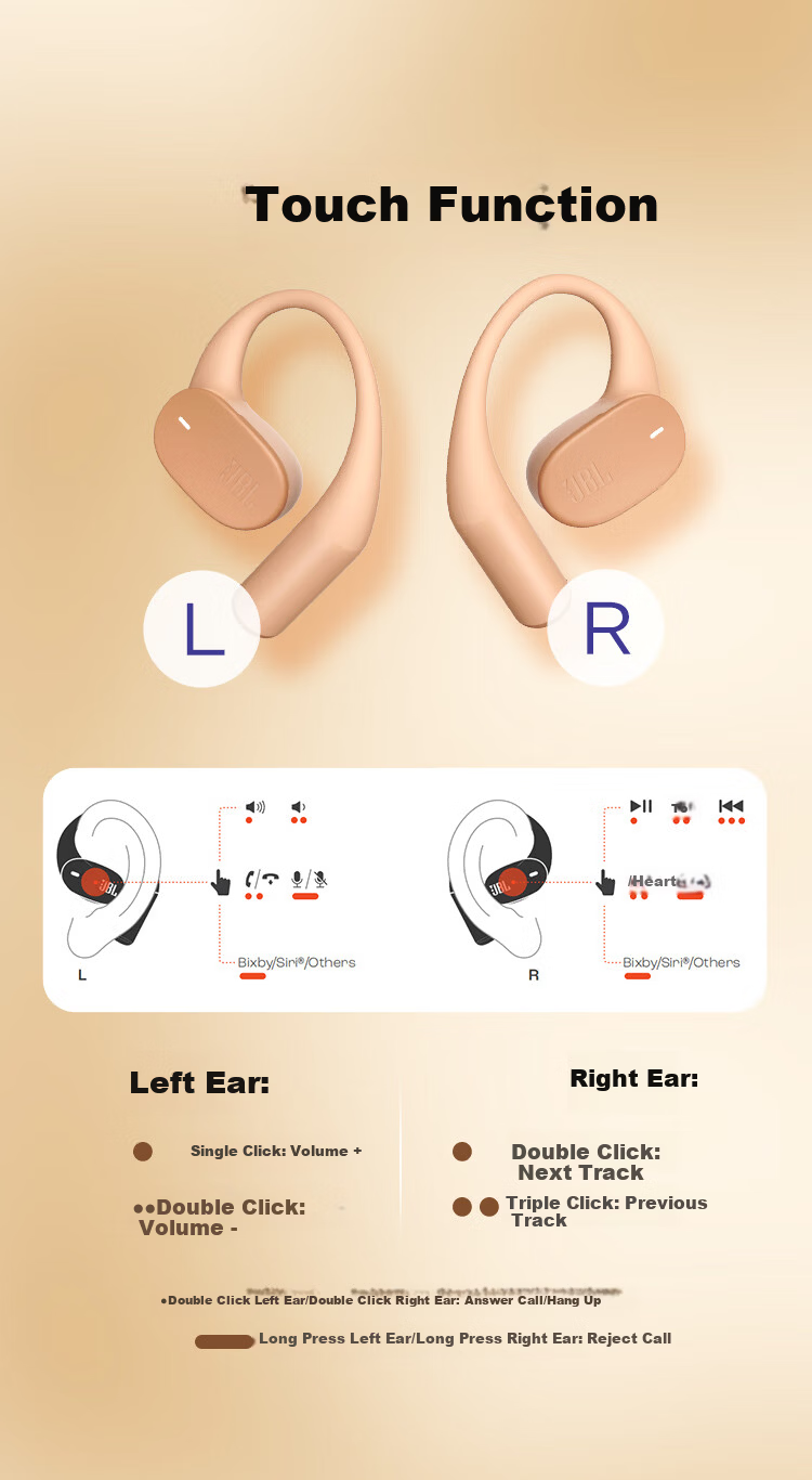 JBL Sense Lite Liang Jingkun Edition Gift Box Music Circle Comfortable Open-back Wireless Bluetooth Ear Hook Earphones Custom Accessories Birthday Gift for Men and Women 10