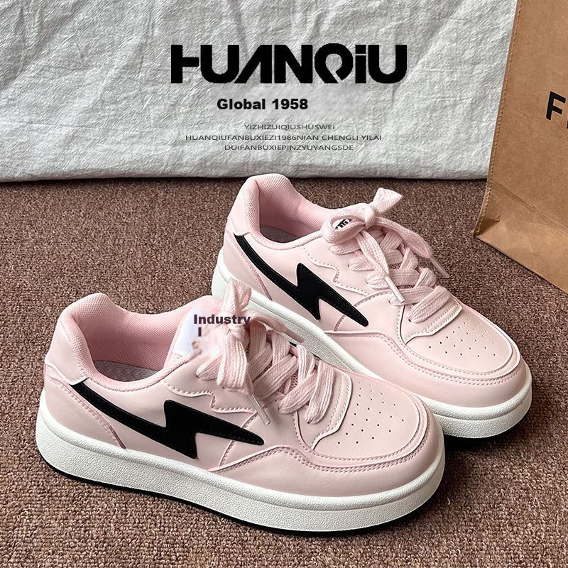 Global Lightning White Sneakers 2026 Spring Trendy Versatile Fashion Campus Lightweight Casual Women’s Ins Korean Style Shoes