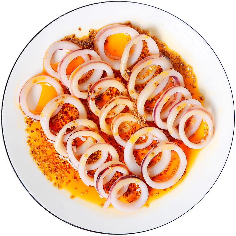 鲜项 冷冻鱿鱼圈 400g 袋装 铁板鱿鱼 火锅烧烤食材 海鲜水产软足送礼