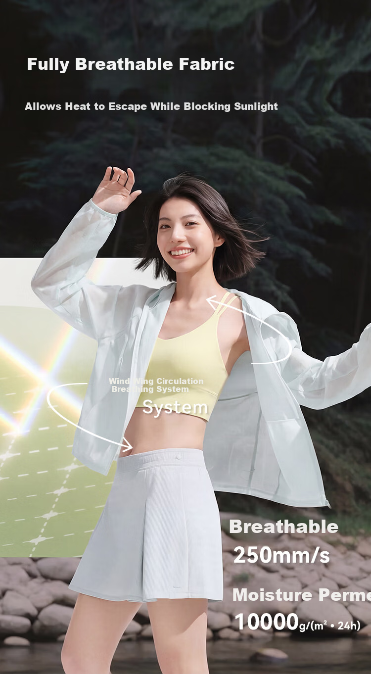 JD Jingzao Ultra-Light Skin Jacket Sun Protection Clothing Men UV Protection 2026 Summer New High-End Sun Protection Women Floating Cloud Gray 3XL 6