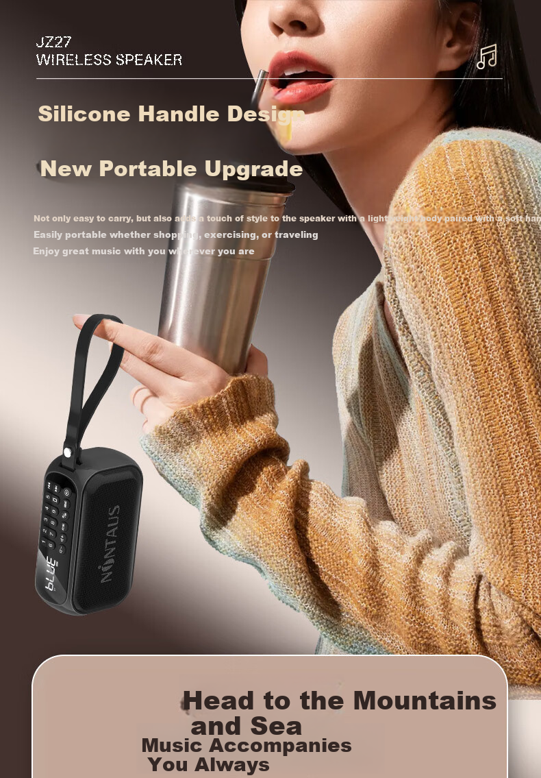 Jinzheng JZ27 2025 New Bluetooth Speaker Portable Outdoor Small Large Volume Square Dance Multifunction Player Card Slot Rechargeable Elderly Music Radio 19