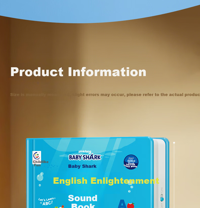 Haiyue Starry Sky Shark Baby 0-Basis English Enlightenment Sound Book Touch Early Education Audio Children's Educational Toy New Year Gift 23