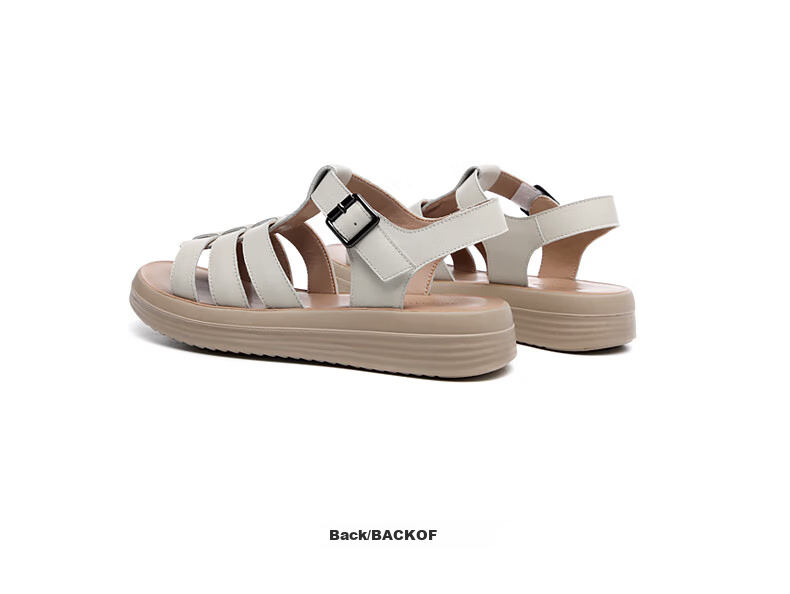 RED DRAGONFLY Women's Soft Sole Leather Sandals Casual Comfortable Flat Beach Shoes WTK245561 Black Size 37 8