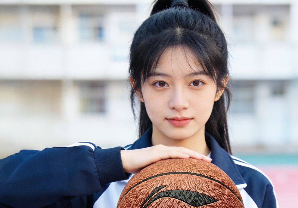 Li-Ning Basketball Junior Middle School Indoor Outdoor Girls Size 6 Official Exam Basketball for Ages 12-18 Women's Standard Test Ball 2