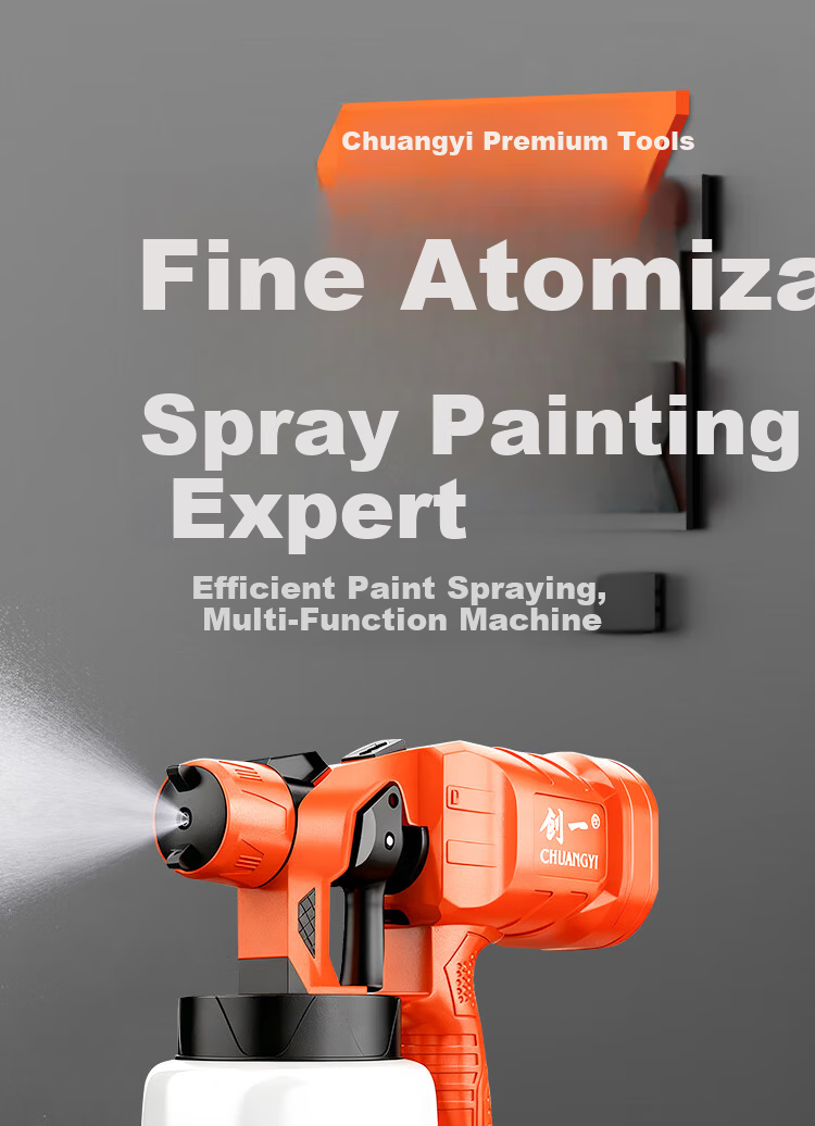 Chuangyi Electric Paint Sprayer Latex Paint Spray Gun Handheld High Atomization Door Coating Sprayer 3