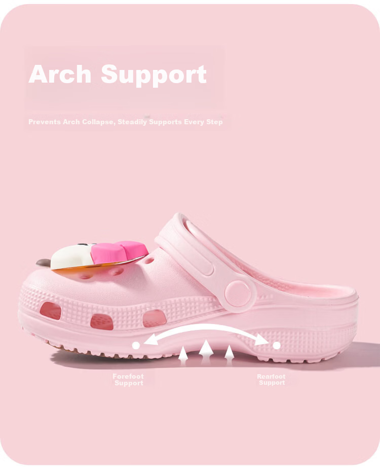 JD Original [Professional Non-Slip] EVA Children's Slippers, 3-6 Years Old Kids' Clogs, Children's Sandals, Summer Pink, Size 29-30 6