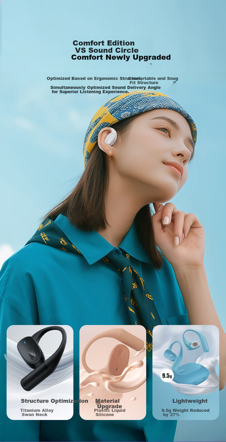JBL Sense Lite Liang Jingkun Edition Gift Box Music Circle Comfortable Open-back Wireless Bluetooth Ear Hook Earphones Custom Accessories Birthday Gift for Men and Women 4