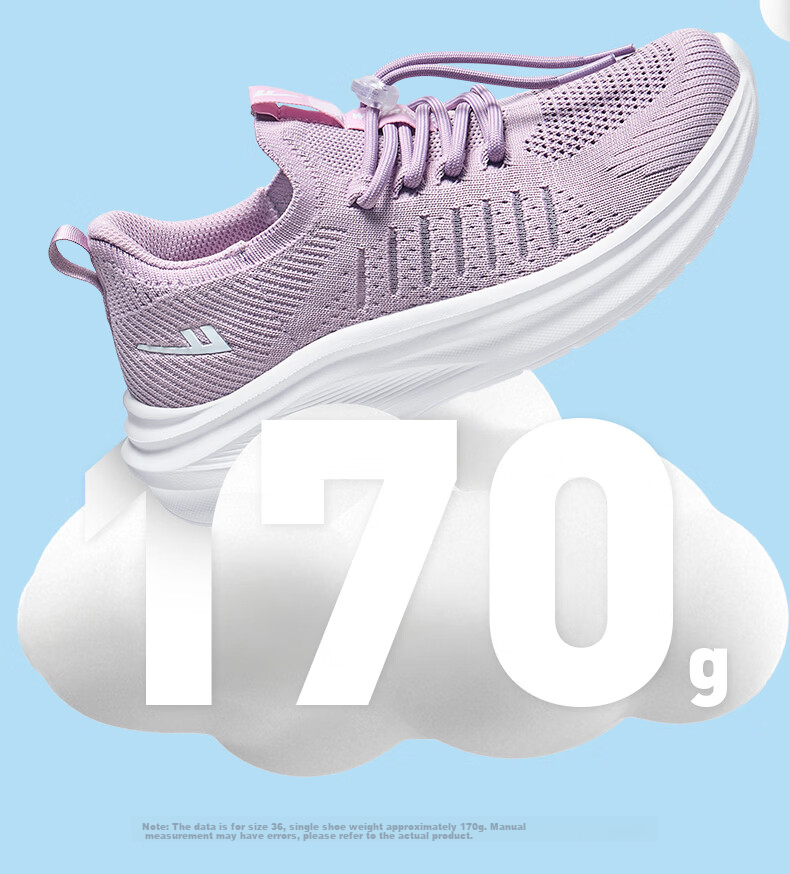 Warrior Women's Shoes 2026 Spring New Soft Sole Mesh Sports Shoes Slip-On for Middle-Aged and Elderly Moms 1282 Purple Size 37 5