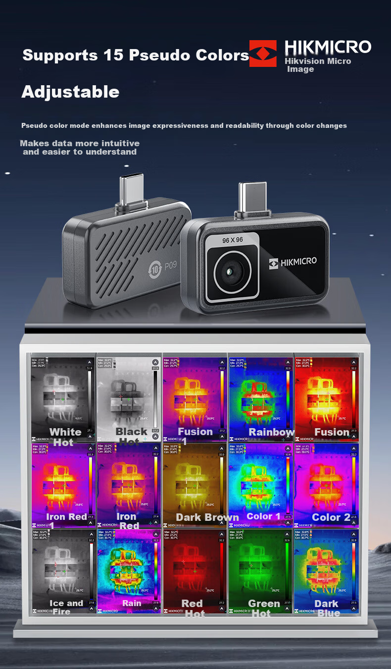 HIKMICRO Thermal Imager Mobile Infrared Thermal Camera HD Night Vision Temperature Measurement Inspection Leak Detection P20 V2 9