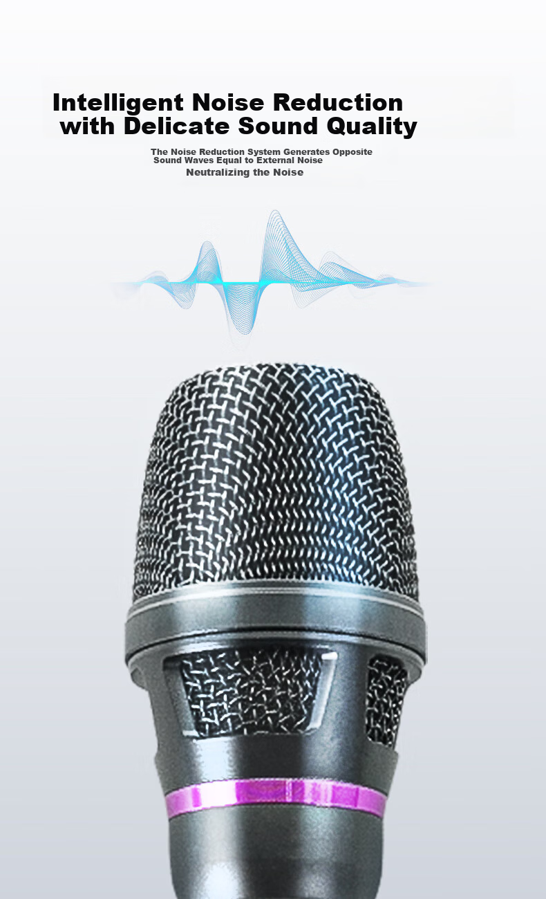 SADA Wired Dynamic Microphone Dual Set Professional Home KTV Singing Recording Karaoke Conference Speech TV Sound Microphones 1 Pair 2