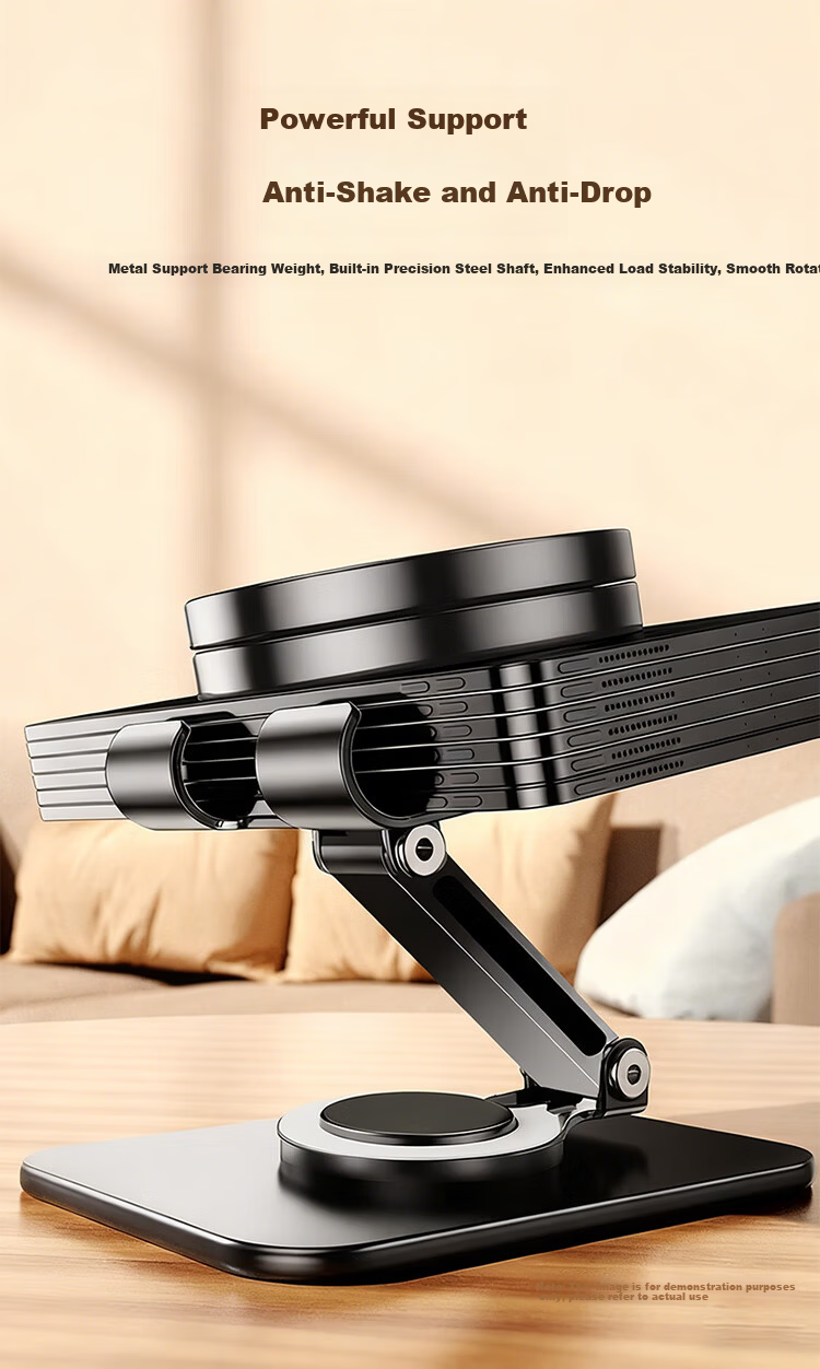 BZBC [Widened and Enlarged] Phone Stand iPad Tablet Stand Lazy Dopamine High-Value Desktop Stand 360° Rotatable Black 5