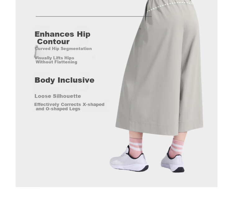 Beneunder Water-Repellent Wide-Leg Casual Pants for Women, Draped Loose Fit Sun-Protective Breathable Sports Trousers WR881 24