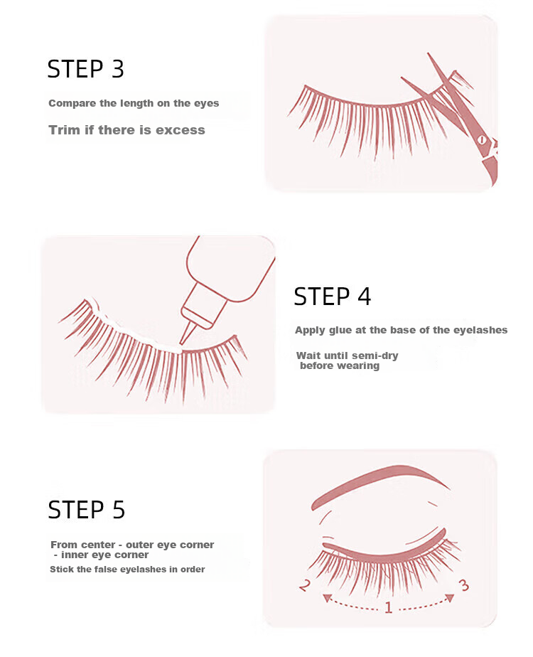 Mengjie Shangpin Cat Paw False Eyelashes Natural Realistic Glue-Free Eyelashes for Women 57
