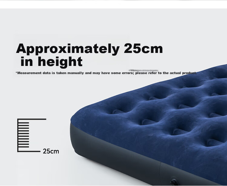 JD Jingzao Single Extra-Large Self-Inflating Air Mattress with Pump Outdoor Camping Home Floor Air Bed 25cm 10