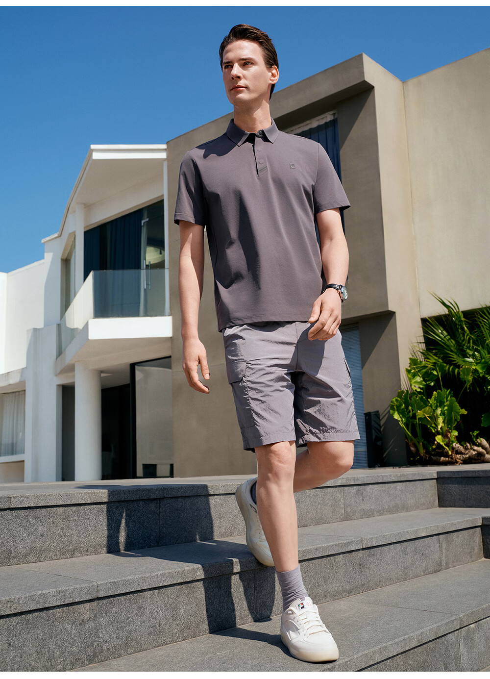 FILA Official Wang Yang Men's Knitted Short Sleeve Polo Shirt 2026 Summer Moisture-Wicking Quick-Dry Comfortable Top 27