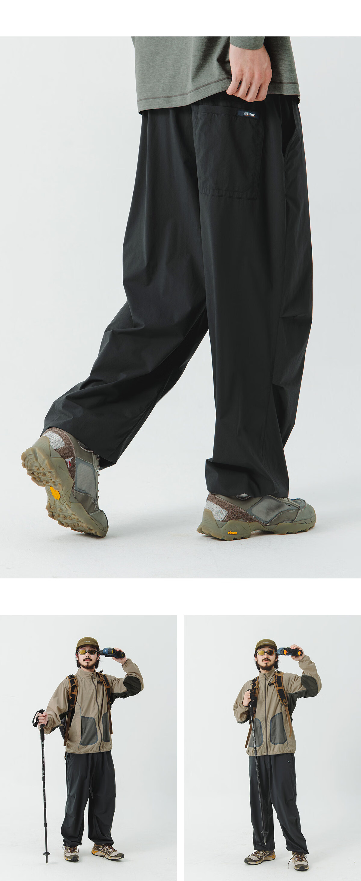 Lanqi Youyun Spring Summer Ultra-Light Ultra-Thin Antibacterial Casual Outdoor Lightweight Paratrooper Pants for Men Dark Brown M 13
