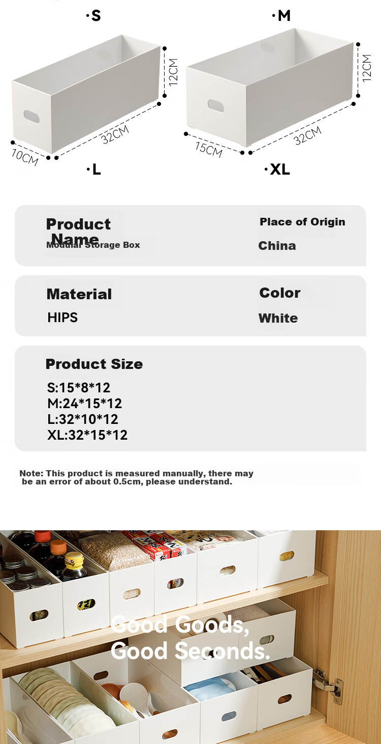 Jicang Right-Angle Storage Box Kitchen Desktop Organizer Basket Cabinet Organizer Drawer Divider Snack Storage Box XL Two-Pack 13