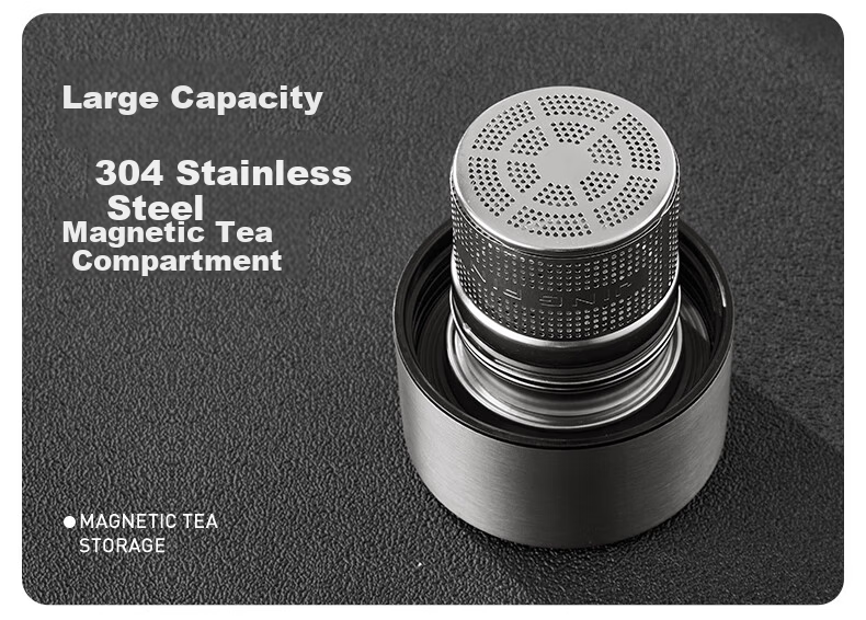 NRMEi Insulated Men's Tea Separation Magnetic Spring Tea Business Portable Car Magnetic Suction Water Bottle 9