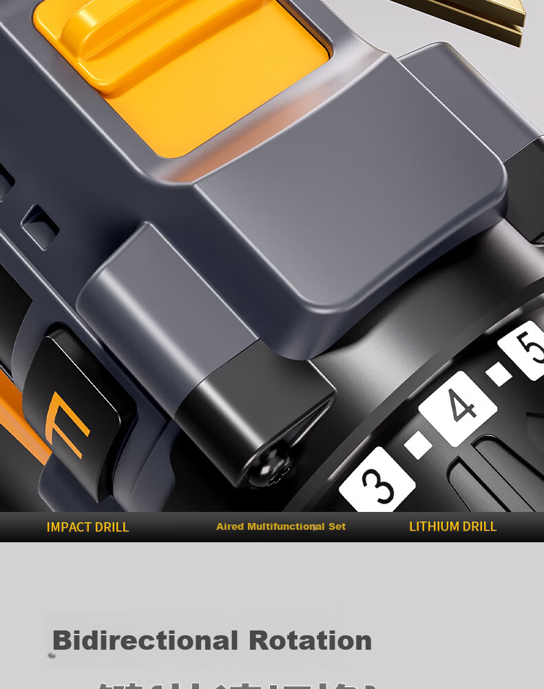 Aired Cordless Electric Drill Household Electric Screwdriver Rechargeable Double Speed Lithium Drill Tool Kit Set 20